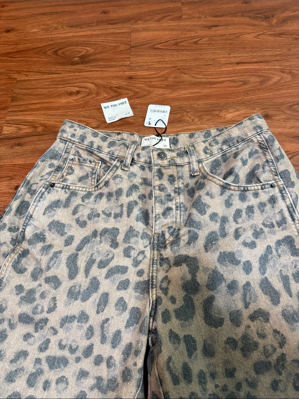 We The Free Good Luck Printed Barrel Jeans - Picture 8 of 13